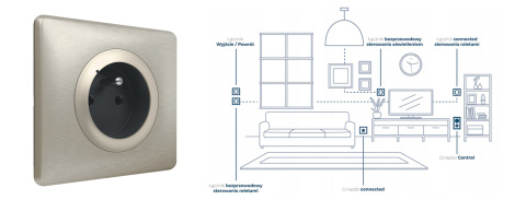 Gniazdo connected 16 A - Tytanowe, Celiane with NETATMO 067775