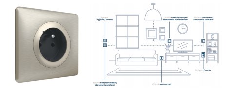 Gniazdo connected 16 A - grafitowe, Celiane with NETATMO 064895