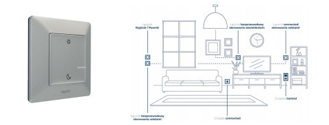 Valena Life with Netatmo łącznik bezprzewodowy dzień/noc srebrny