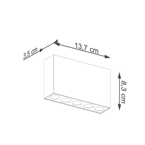 Plafon SOLE czarny LED