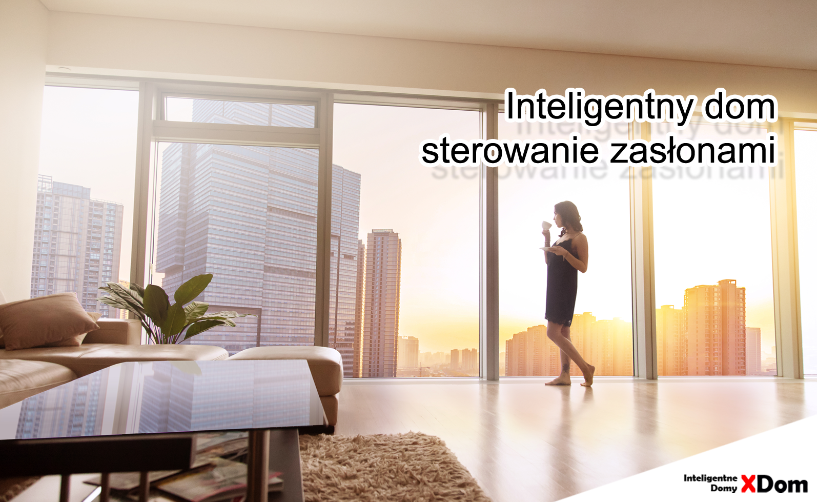 zasłonami za pomocą systemu inteligentnego domu